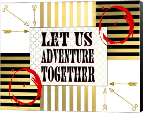 Framed Gold Love Adventure Print