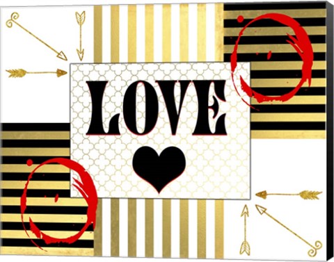 Framed Gold Love Print