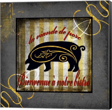 Framed Gold Welcome To Our Bistro Print