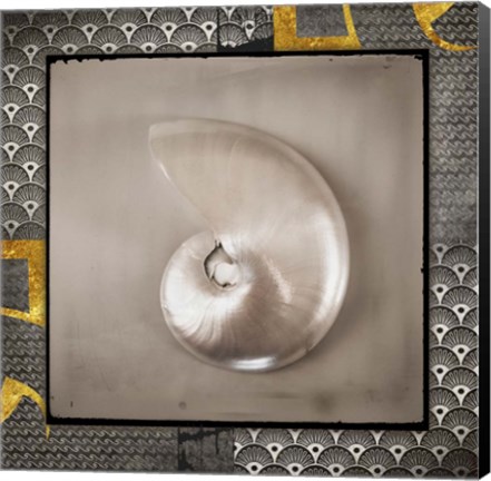 Framed Gold Sea Scape Print