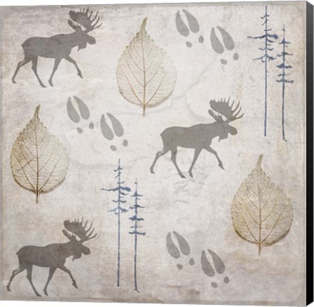 Framed Moose Lodge Pattern Print