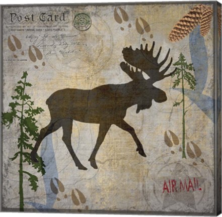 Framed Moose Lodge Print