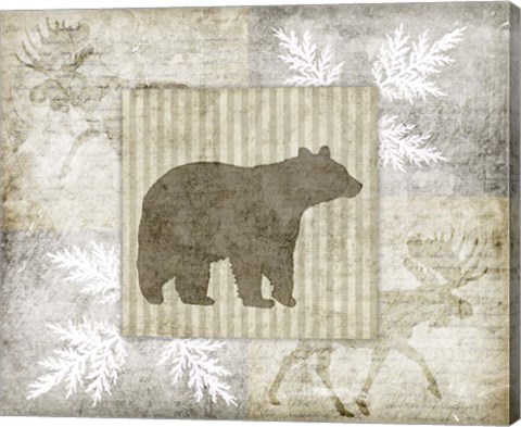 Framed Decorative Lodge Bear 1 Print