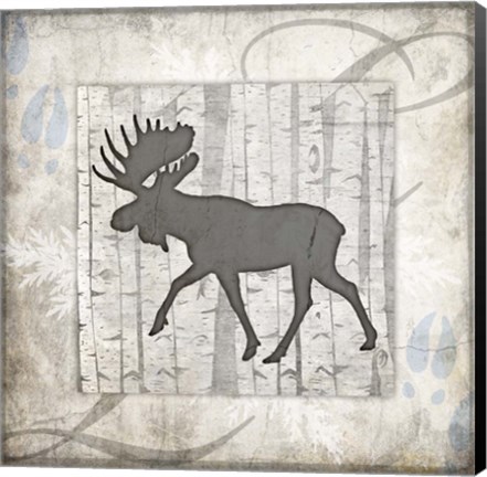 Framed Decorative Lodge Moose 2 Print