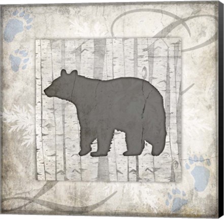 Framed Decorative Lodge Bear 2B Print