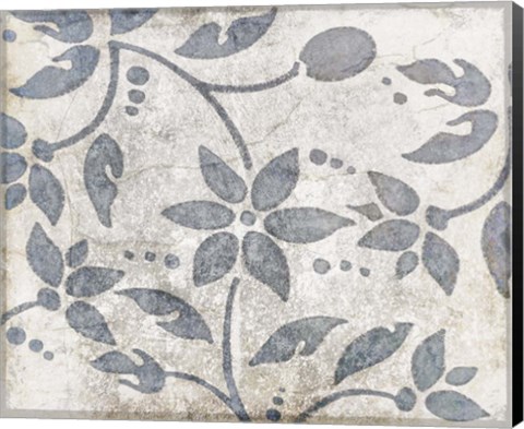 Framed Decorative Pattern 2 Blue Print