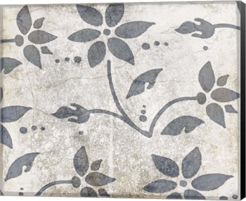 Framed Decorative Pattern 3 Blue Print