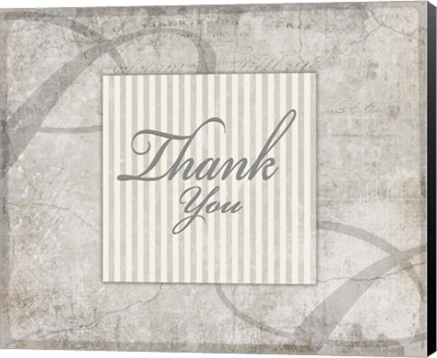 Framed Decorative Pattern Thank You Print