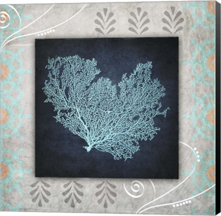 Framed Decorative Sea Leaf 1 Print
