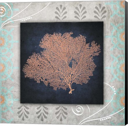 Framed Decorative Sea Leaf 2 Print