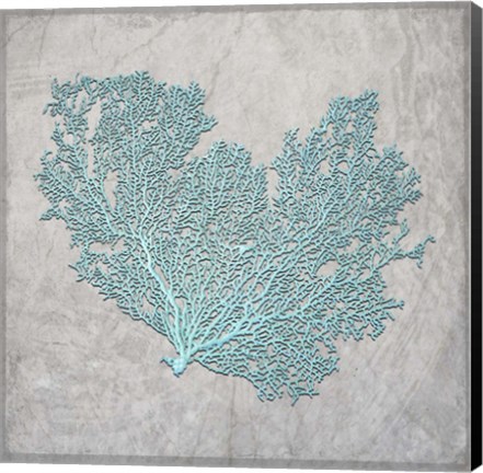 Framed Decorative Sea Leaf 4 Print