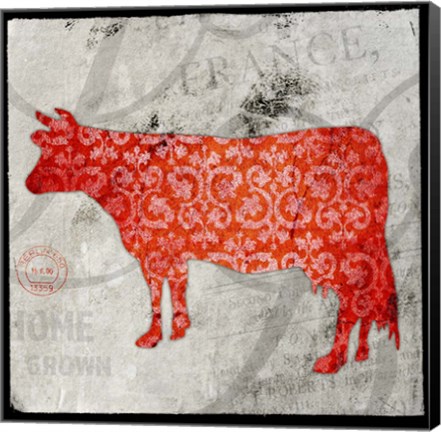 Framed Farm Fresh Cow Print