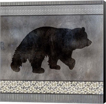 Framed Bear Pattern square Print