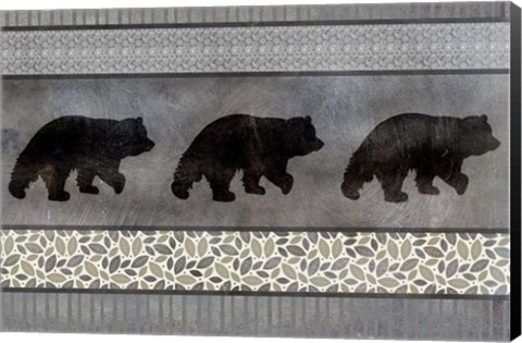 Framed Bear Pattern Print