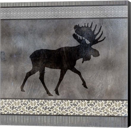 Framed Moose Pattern Moose square Print