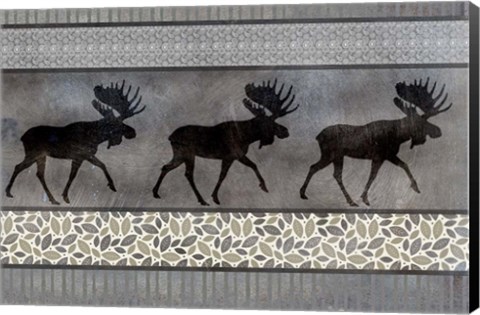 Framed Moose Pattern Print