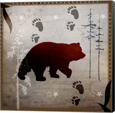 Framed Bear Tracks Print
