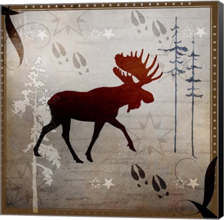 Framed Moose Tracks Print