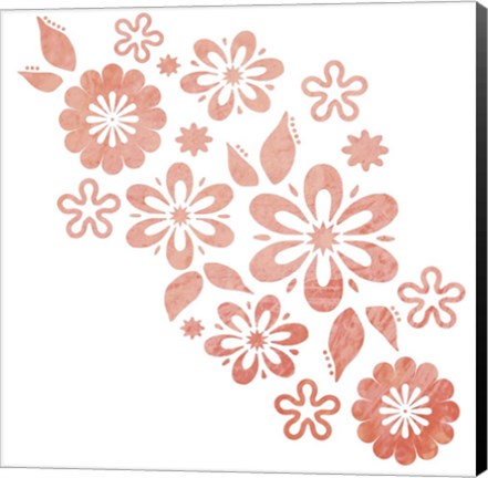 Framed Go BoHo 6 Peach texture Print
