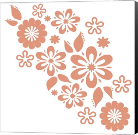 Framed Go BoHo 6 Peach Print