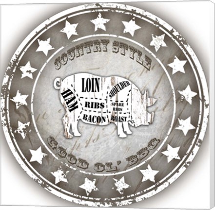 Framed Good Ol' BBQ Pig Print