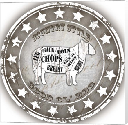 Framed Good Ol&#39; BBQ Sheep Print