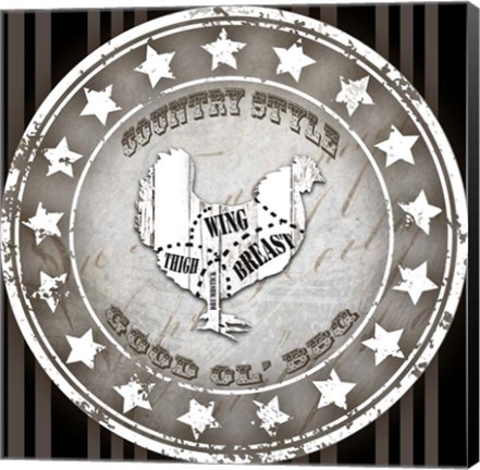 Framed Good Ol' BBQ Square Chicken Print