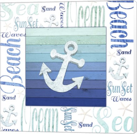 Framed Gypsy Sea Blue 1 Print