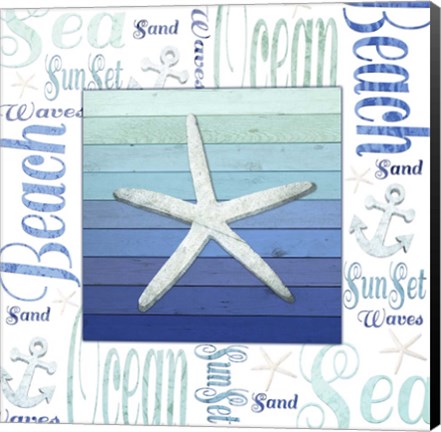 Framed Gypsy Sea Blue 2 Print