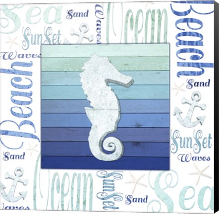 Framed Gypsy Sea Blue 3 Print