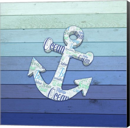 Framed Gypsy Sea Blue V2 2 Print