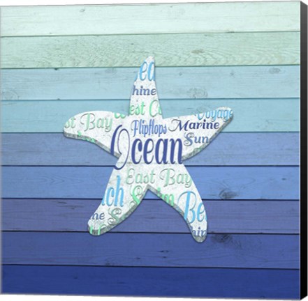 Framed Gypsy Sea Blue V2 4 Print