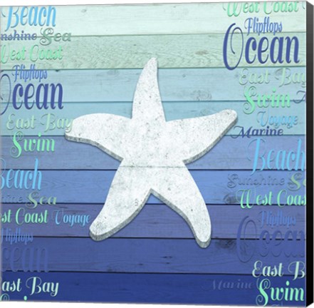 Framed Gypsy Sea Blue V3 4 Print