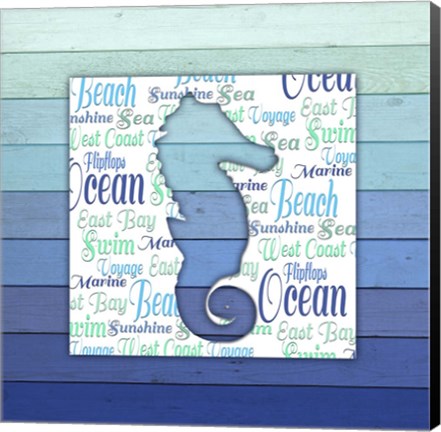 Framed Gypsy Sea Blue V4 1 Print