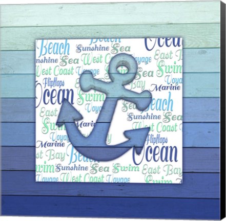 Framed Gypsy Sea Blue V4 2 Print