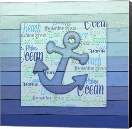 Framed Gypsy Sea Blue V5 2 Print