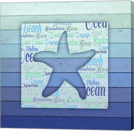 Framed Gypsy Sea Blue V5 4 Print