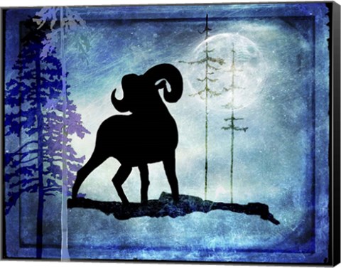 Framed Midnight Sheep Print