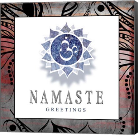 Framed Chakras Yoga Framed Namaste V2 Print