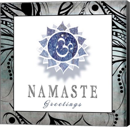 Framed Chakras Yoga Framed Namaste V3 Print