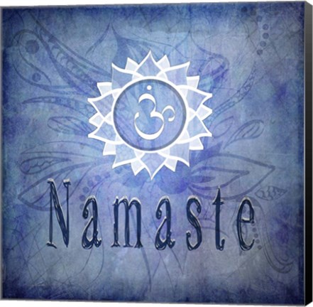 Framed Chakras Yoga Namaste V1 Print