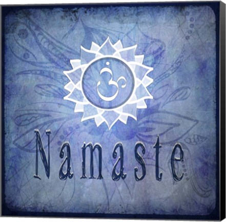 Framed Chakras Yoga Namaste V2 Print