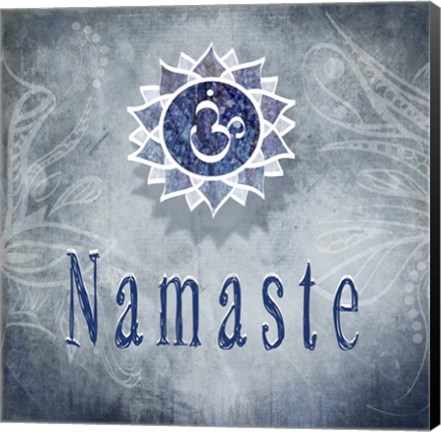 Framed Chakras Yoga Namaste V3 Print