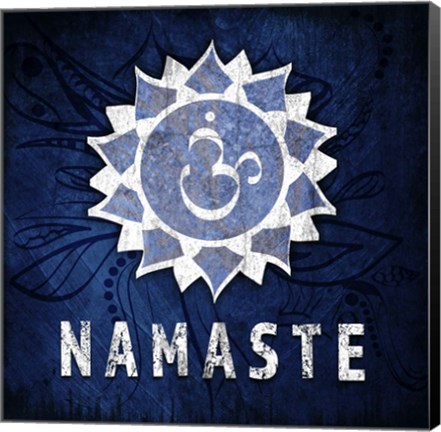 Framed Chakras Yoga Symbol Namaste Print