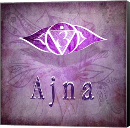 Framed Chakras Yoga Ajna V1 Print