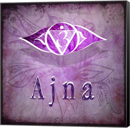 Framed Chakras Yoga Ajna V2 Print