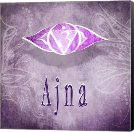 Framed Chakras Yoga Ajna V4 Print