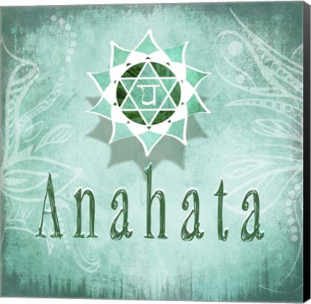 Framed Chakras Yoga Anahata V3 Print