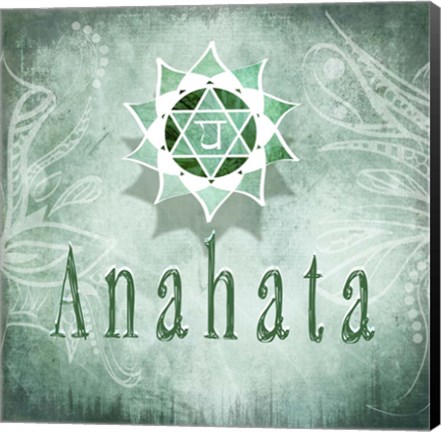 Framed Chakras Yoga Anahata V4 Print