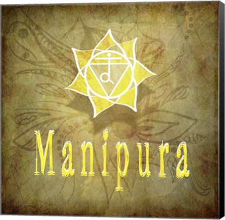 Framed Chakras Yoga Manipura V1 Print